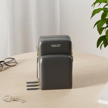 myfriday Small Crossbody Cell Phone Bag for Women, Mini Over Shoulder Handbag Purse with Credit Card Slots