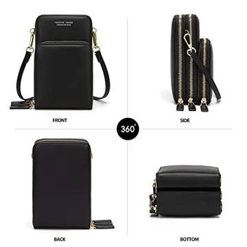 myfriday Small Crossbody Cell Phone Bag for Women, Mini Over Shoulder Handbag Purse with Credit Card Slots