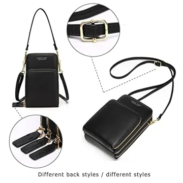 myfriday Small Crossbody Cell Phone Bag for Women, Mini Over Shoulder Handbag Purse with Credit Card Slots