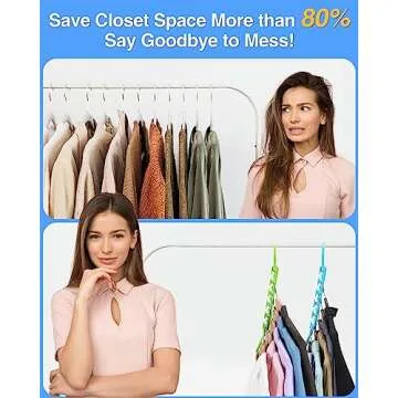 Space-Saving 12-Pack Hangers - AMKUFO Closet Organizer
