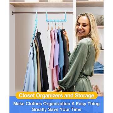 Hangers-Space-Saving-12 Pack - AMKUFO Closet-Organizer-and-Storage for Dorm-Room, Hanger-Organizer-Space-Saver-Hangers for Closet-Ogranization, Dorm-Room-Essentials-for-College-Students-Girls