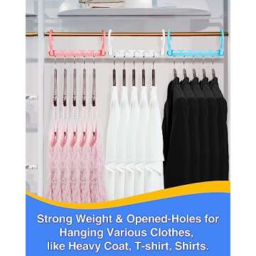 Hangers-Space-Saving-12 Pack - AMKUFO Closet-Organizer-and-Storage for Dorm-Room, Hanger-Organizer-Space-Saver-Hangers for Closet-Ogranization, Dorm-Room-Essentials-for-College-Students-Girls