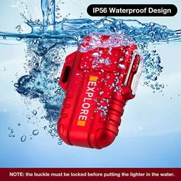 LcFun Arc Lighter Waterproof Windproof Rechargeable USB Plasma Flameless Electric Lighters with Lany...