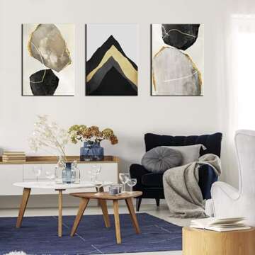 DVQ ART 12x16in Abstract Geometric Canvas Wall Art