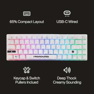 Higround SNOWSTONE Basecamp 65% Hotswap RGB Mechanical Keyboard