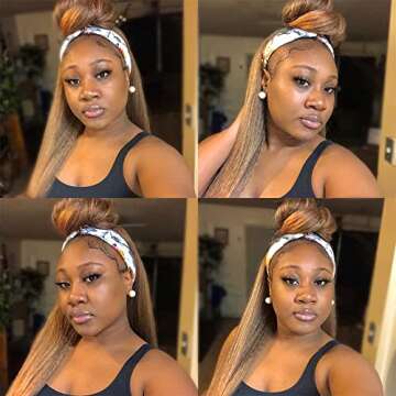 Kachanaa Kinky Straight Headband Wig for Black Women