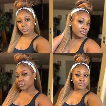 Kachanaa Kinky Straight Headband Wig for Black Women