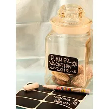 Cohas Chalkboard Labels Set with Waterproof Marker for Easy Organizing