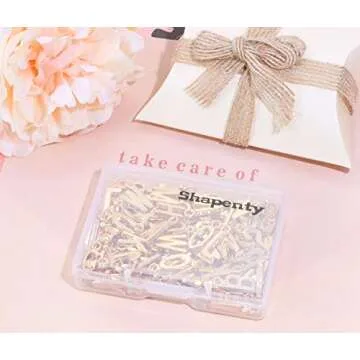 Shapenty 4 Sets Alloy Metal A-Z Alphabet Letter Charms Spacer Beads for DIY Craft Bracelet Wristbands Necklace Choker Keychain Jewelry Making Finding, 4pcs of Each Letter, 104PCS (KC Gold)