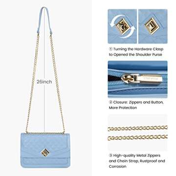 LOVEVOOK Crossbody Bag: Elegant Quilted Handbag for Women