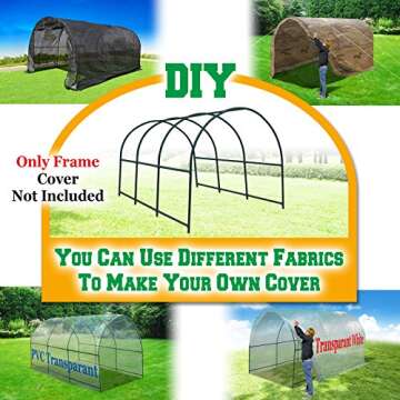 BenefitUSA Green House Replacement Spare Parts for 12'X7'X7'H Walk in Outdoor Plant Gardening Greenhouse (Frame)