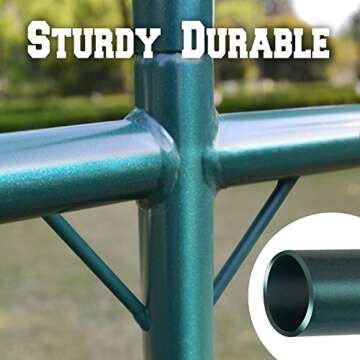 BenefitUSA Green House Replacement Spare Parts for 12'X7'X7'H Walk in Outdoor Plant Gardening Greenhouse (Frame)