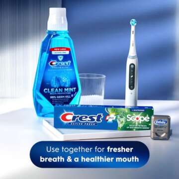 Crest Whitening Plus Scope, Complete Active Fresh + Whitening Toothpaste, 5.5oz, Toothpaste Sensitive Teeth, Pack of 4