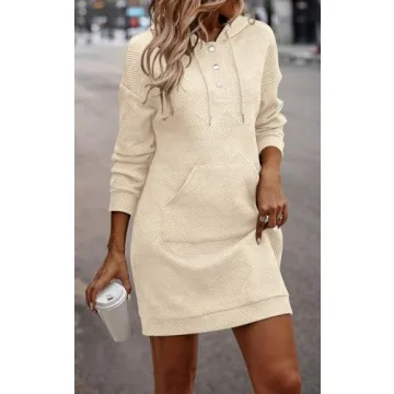 Trendy PRETTYGARDEN Hoodie Dress with Pockets
