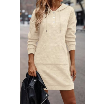 Trendy PRETTYGARDEN Hoodie Dress with Pockets
