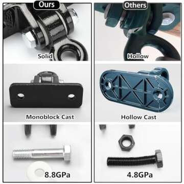 BETOOLL 2400 lb Capacity Heavy Duty Swing Hangers for Wooden Sets Playground Porch Indoor Outdoor & ...