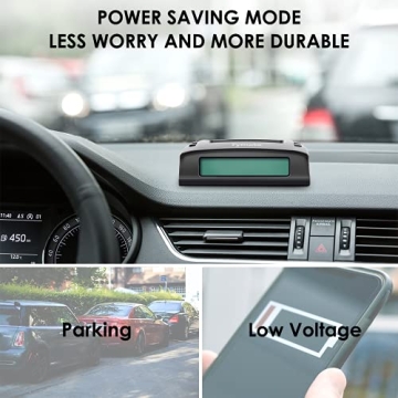 Tymate RV Tire Pressure Monitoring System - M7-3 TPMS Tire Pressure Monitor System(0-87 PSI) with Solar Charger, RV TPMS with 4 sensors & 5 Alarm Modes, LCD Display, Auto Sleep Mode, Easy to Install