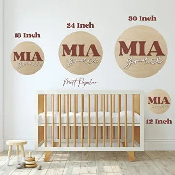 Custom Round Nursery Name Sign - Personalized Wooden Plaque