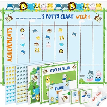 ATHENA FUTURES Potty Training Chart for Toddler, Boys & Girls, Sticker Chart for Kids Potty Training...