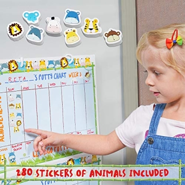 Fun Potty Training Chart for Toddler, Reward System Included