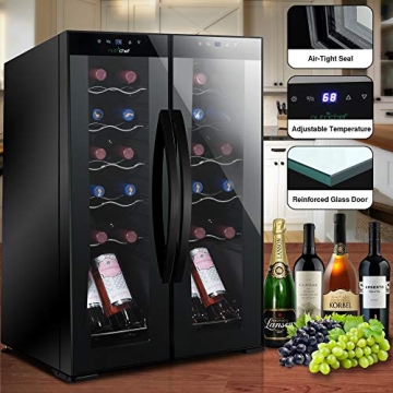 NutriChef PKCWC240 Stylish Wine Cooler for 24 Bottles