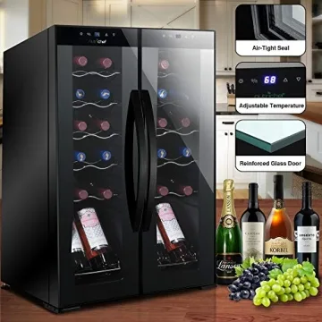 NutriChef PKCWC240 Stylish Wine Cooler for 24 Bottles