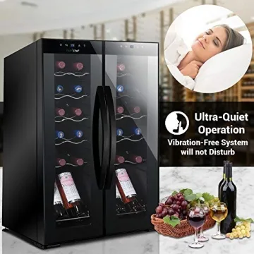 NutriChef PKCWC240 Stylish Wine Cooler for 24 Bottles
