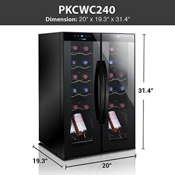 NutriChef PKCWC240 Stylish Wine Cooler for 24 Bottles