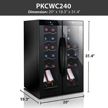 NutriChef PKCWC240 Stylish Wine Cooler for 24 Bottles