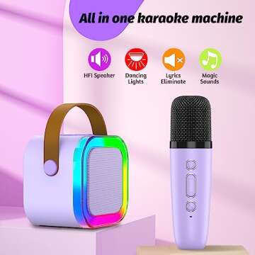 OUTUVAS Karaoke Microphone Machine - Fun for Kids 4-12