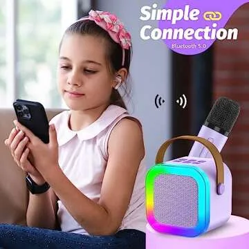 OUTUVAS Kids Karaoke Microphone Machine for 4-12 Years