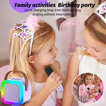 OUTUVAS Kids Karaoke Microphone Machine for 4-12 Years