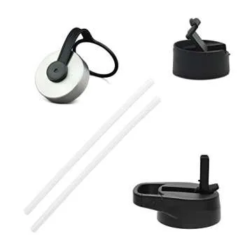 IRON °FLASK Camping & Hiking Hydration Flask with 3 Lids - Stainless Steel, Double Walled & Vacuum Insulated Water Bottle - Leak Proof & BPA Free (Winter White, Straw - 32 oz)