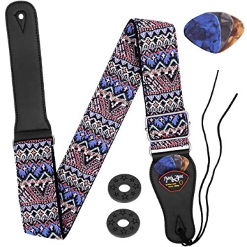 Stylish Anwenk Guitar Strap with Pick Pocket for All Players