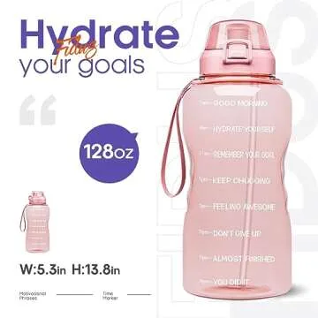 Fidus 1 Gallon Motivational Water Bottle for Fitness