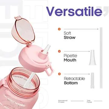 Fidus 1 Gallon Motivational Water Bottle for Fitness