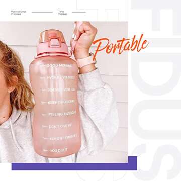 Fidus 1 Gallon Motivational Water Bottle for Fitness