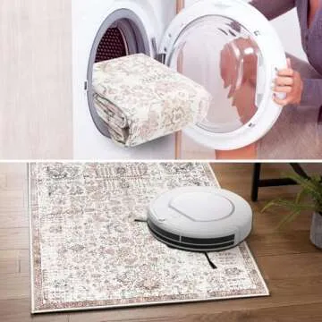 COLLACT 2x5 Vintage Runner Rug - Non-Slip Chenille