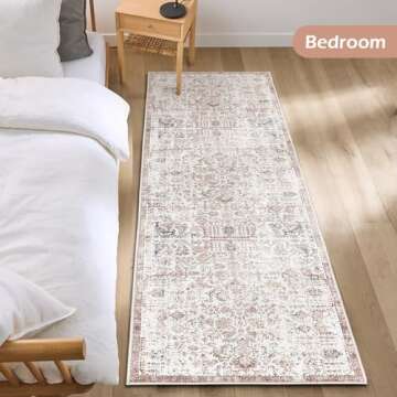 COLLACT 2x5 Vintage Runner Rug - Non-Slip Chenille