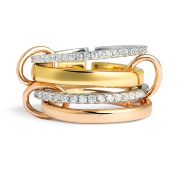 Elegant Bopiu Gold Stackable Rings for Women