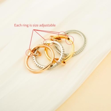 Elegant Bopiu Gold Stackable Rings for Women
