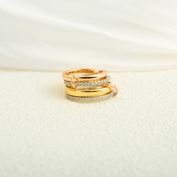 Elegant Bopiu Gold Stackable Rings for Women
