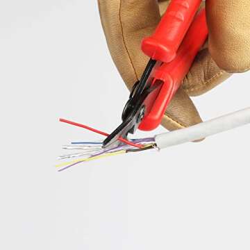 TGK Wire Cutters Micro Shear Flush Cutter 45 Degree Carbon Steel Flush Cut 3d Printer Pliers 5inch, Red