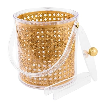 Chic Lilly Pulitzer Ice Bucket with Tongs for Parties