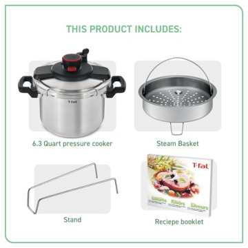 Best T-fal Clipso 6.3 Quart Pressure Cooker for Quick Meals