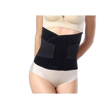 GOEGE Postpartum Belly band Postpartum Recovery Surgery Support Belly Wrap for C-Section Hernia and ...