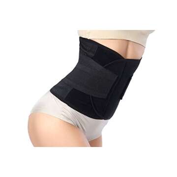 GOEGE Postpartum Belly band Postpartum Recovery Surgery Support Belly Wrap for C-Section Hernia and Tummy Tuck Abdominal Compression Binder