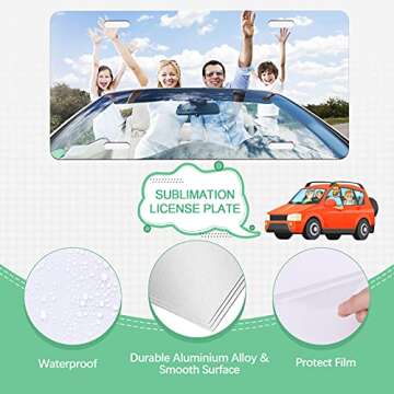 20 Pack Sublimation License Plate Blanks for Custom Design Work