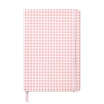Pukka Pad, Carpe Diem Soft Cover Journal - Notebook with Ribbon Page Marker and Elasticized Closure - 192 Pages 80GSM Paper - 8.38 x 5.25in - Ballerina Pink Check