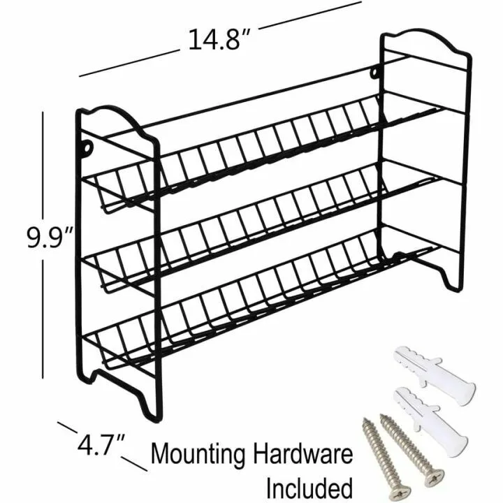 Spice Rack Organizer with 24 Jars and Labels